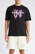 Palm Angels Logo Graphic Cotton T-Shirt