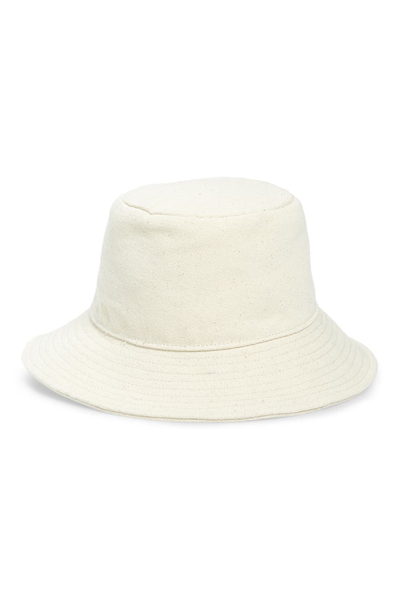 Short Brimmed Canvas Bucket Hat, Main, color, NATURAL