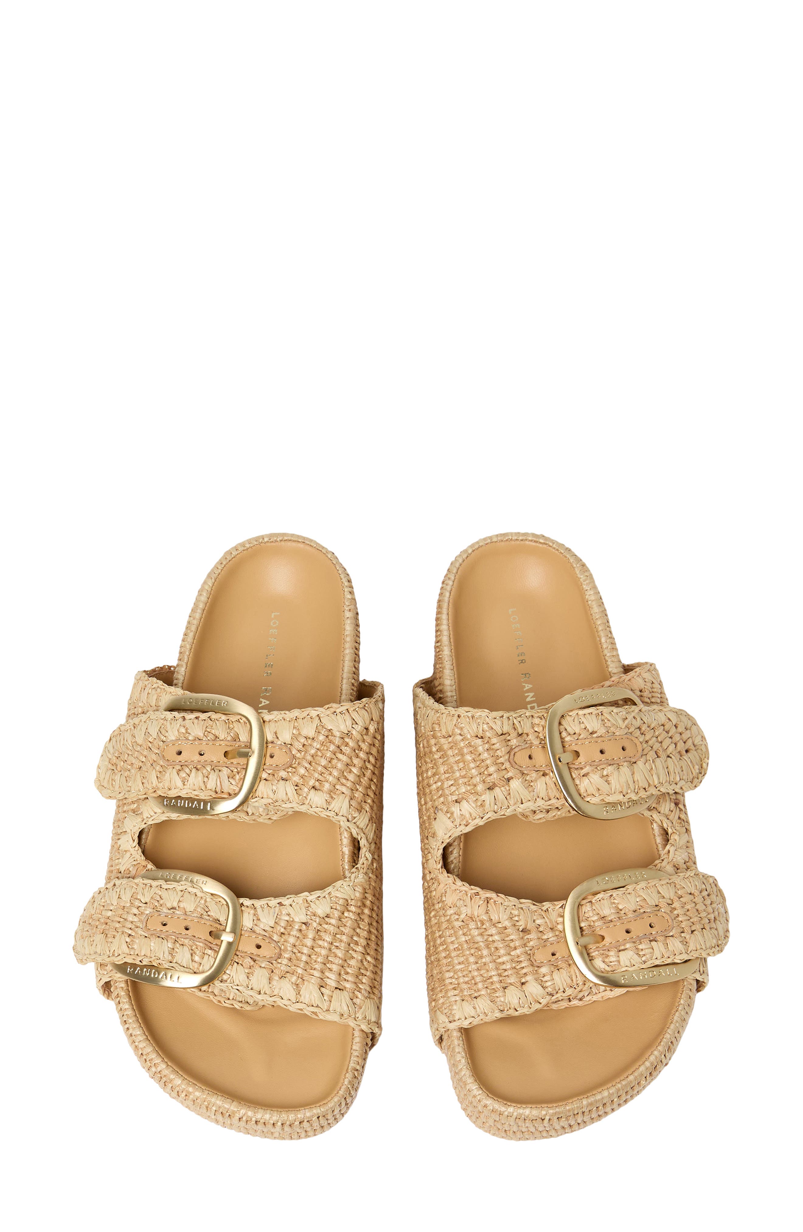 Loeffler Randall Nico Platform Wedge Slide Sandal, Alternate, color, Natural/ Natural