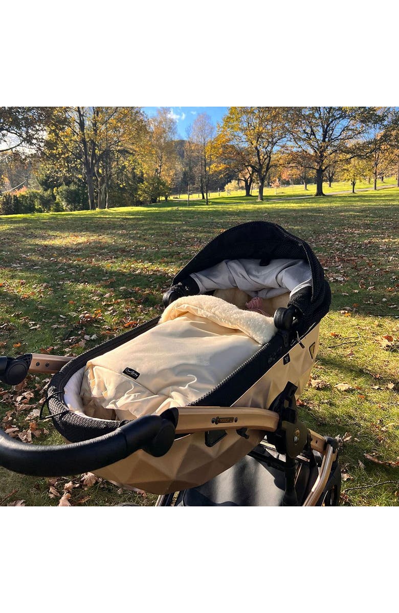 Cover Baby LLC Scandinavian Organic Wool Adjustable Footmuff, Alternate, color, Light Beige