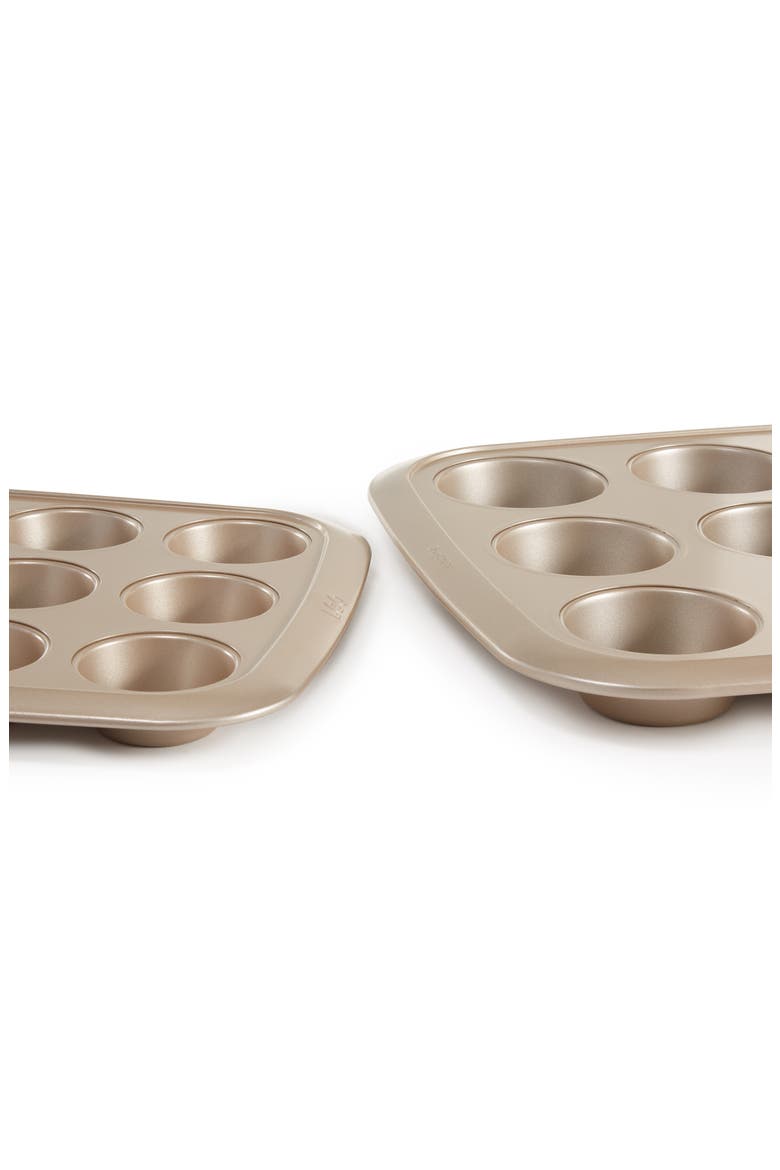 Leo Balance 2-Piece Muffin Pan Set, Alternate, color, GOLDEN