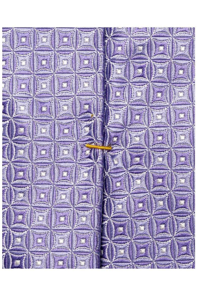 Geometric Silk Jacquard Tie, Alternate, color, MEDIUM PURPLE