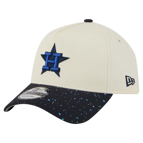 Men's New Era  Cream Houston Astros Speckle A-Frame 9FORTY Adjustable Hat