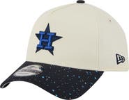 New Era Men's New Era  Cream Houston Astros Speckle A-Frame 9FORTY Adjustable Hat