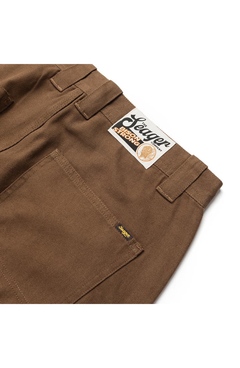 Seager Co Bison Cotton Canvas Carpenter Pants, Alternate, color, Tobacco
