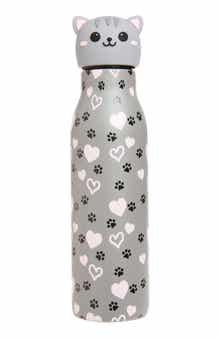 Mayim 15-Ounce Grey Cat Water Bottle
