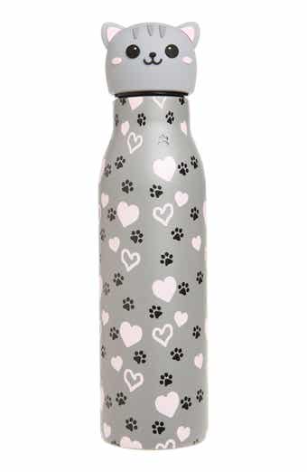 Mayim 15-Ounce Grey Cat Water Bottle