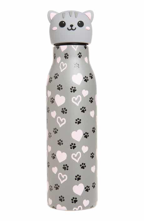 Mayim 15-Ounce Grey Cat Water Bottle