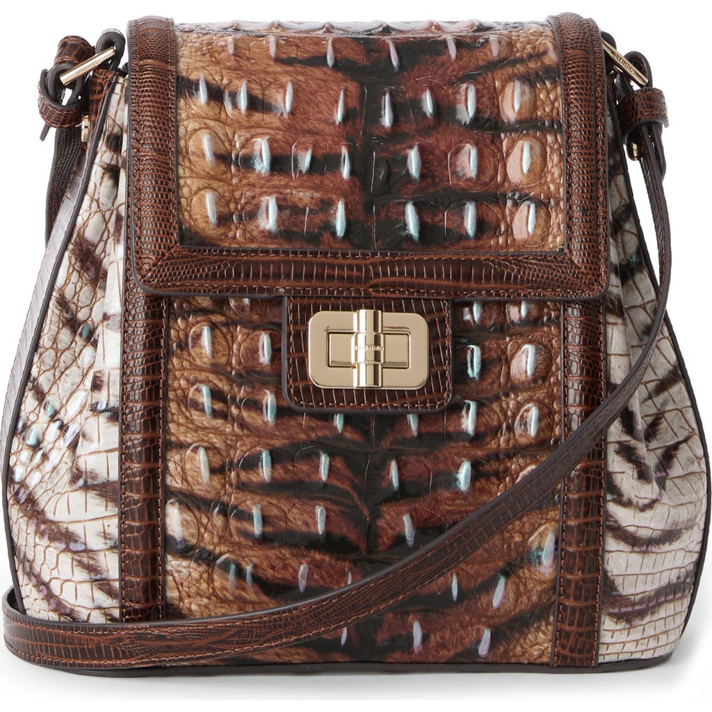 Brahmin Margo Croc Embossed Leather Crossbody Bag