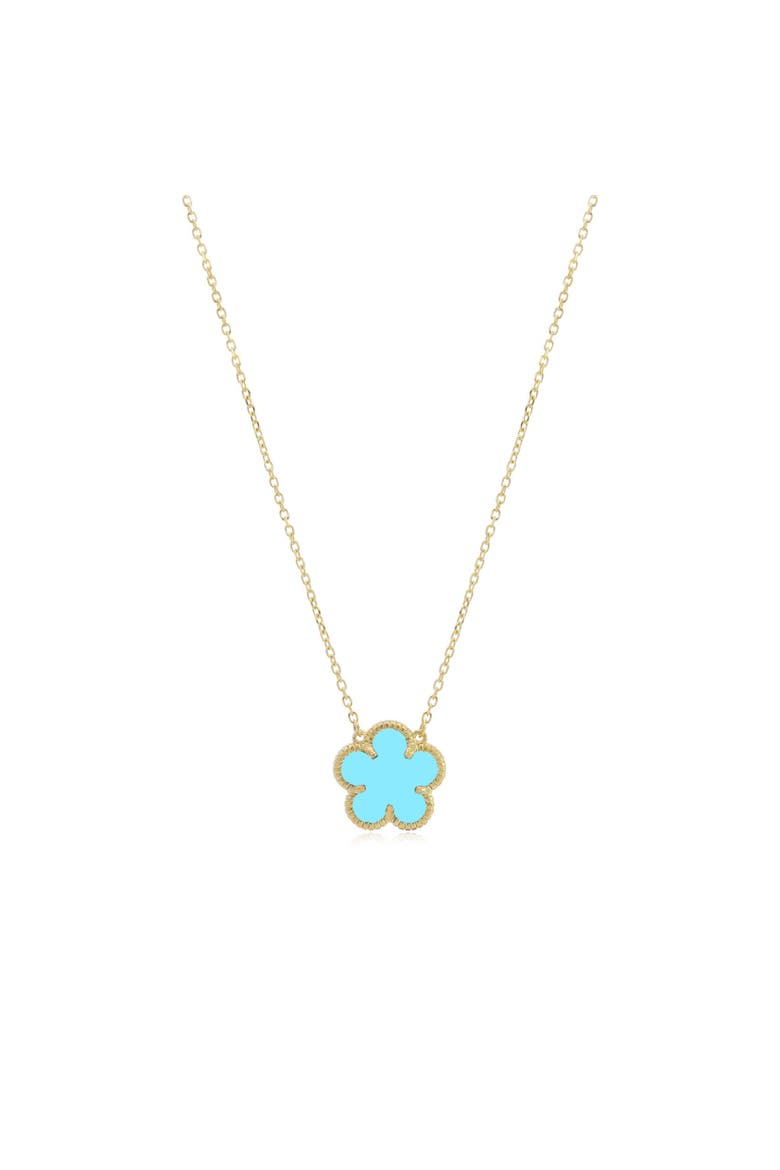 Turquoise Single Spring Flower Necklace, Main, color, Turquoise