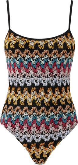 ワンピース水着 MISSONI SS25 Lame one-piece swimsuit (MC22SP03BR012T S10BH) One-piece swimsuit with V-neck and sequins Multicoloured