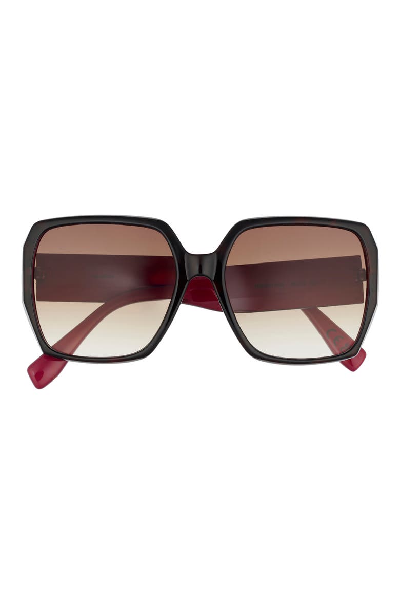 LM104 59mm Gradient Square Sunglasses, Main, color, HAVANA
