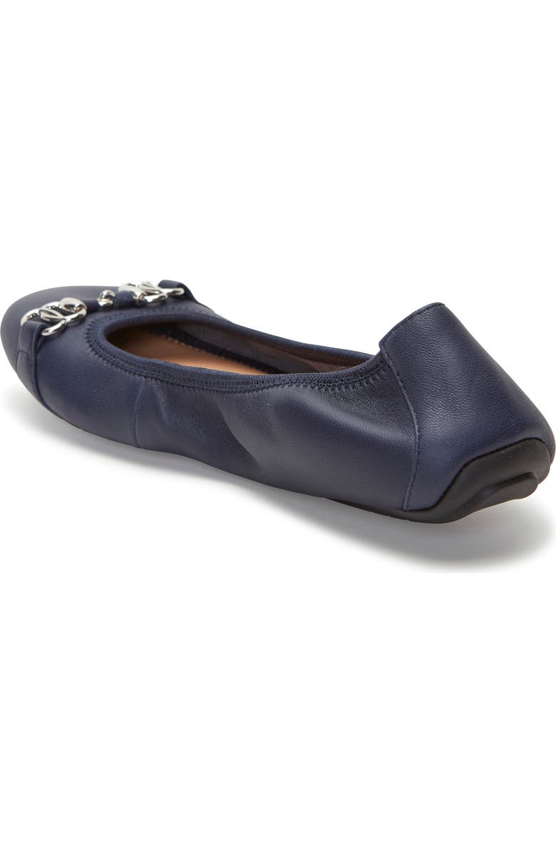 Me Too Olympia Skimmer Flat, Alternate, color, Navy Leather