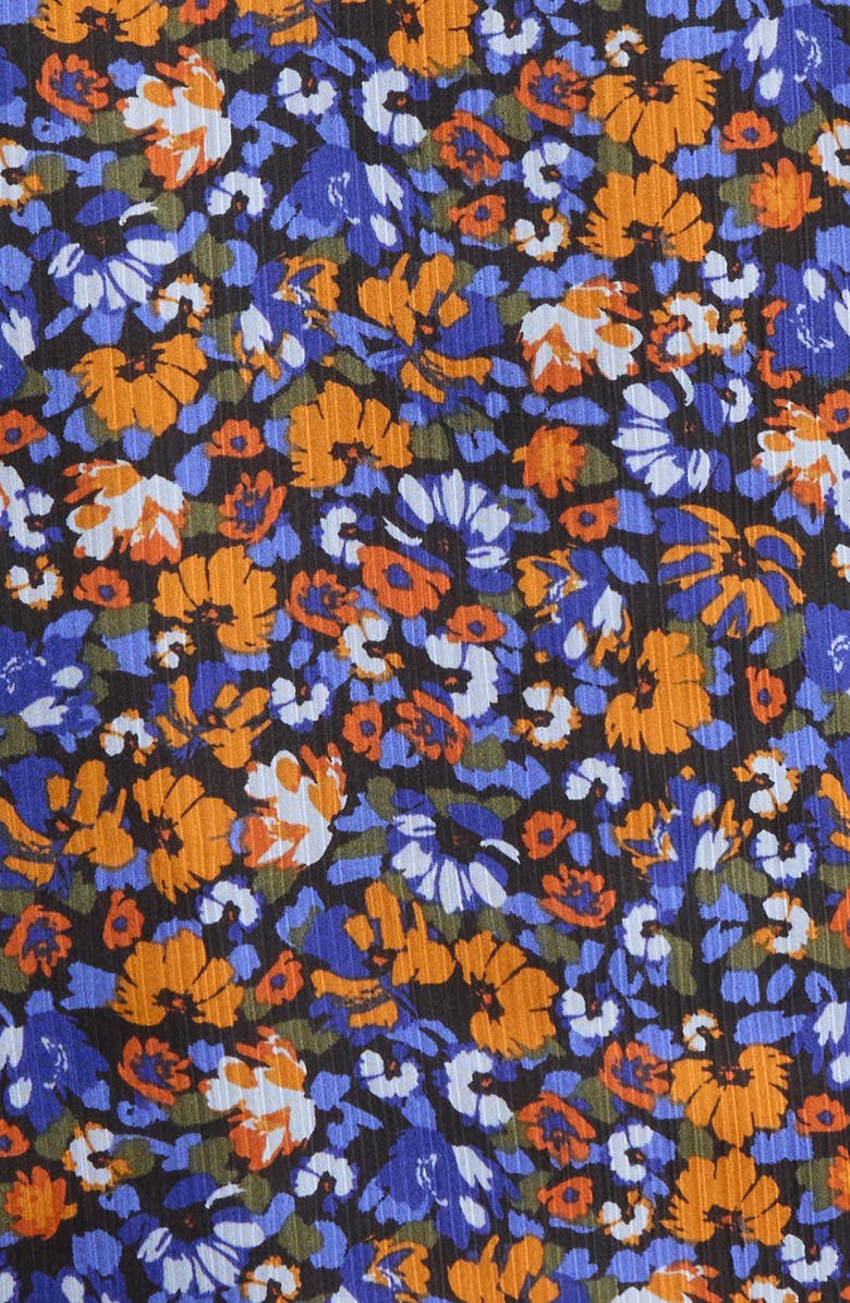 SUGARLIPS Begonia Floral Print Top, Alternate, color, Blue-Rust