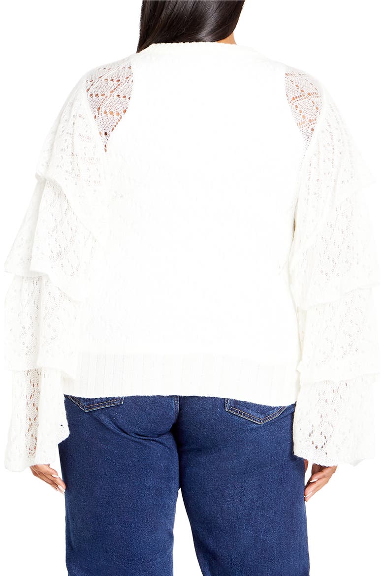 Carolina Pointelle Sweater, Alternate, color, IVORY