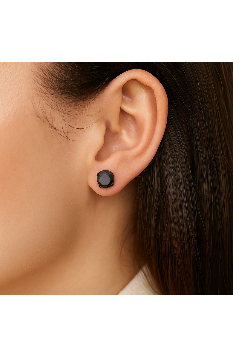 Donatello Gian Sterling Silver Black Rhodium Plated Super Large Studs, Alternate, color, Black