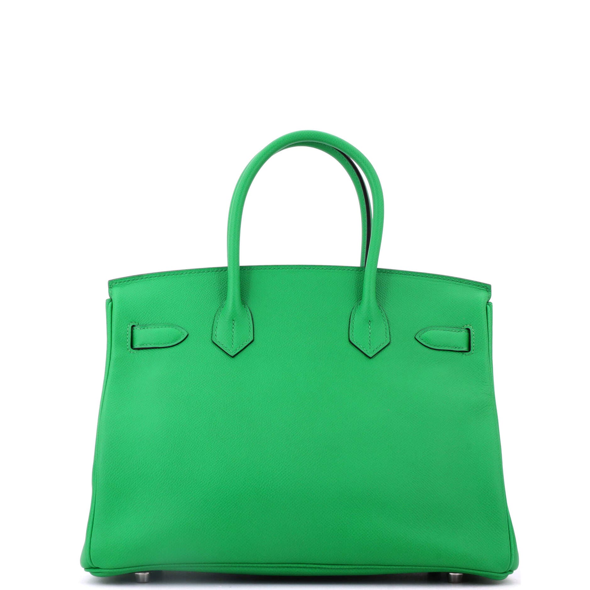 Birkin Handbag Green Epsom with Palladium Hardware 30, Alternate, color, Green