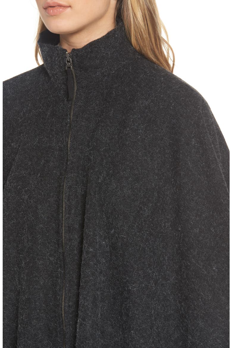 Zip Poncho, Alternate, color, GREY COMBO