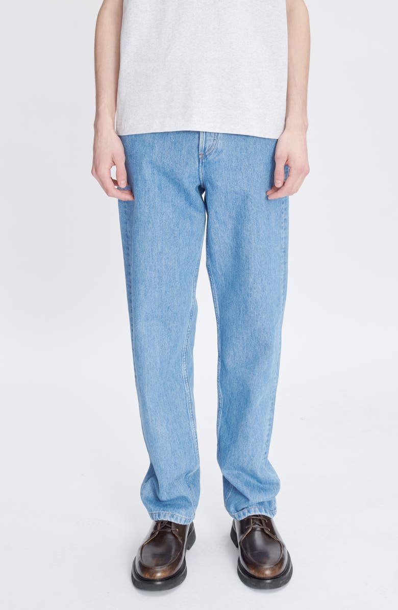 A.P.C. Fairfax Relaxed Straight Leg Jeans, Alternate, color, Ial Washed Indigo