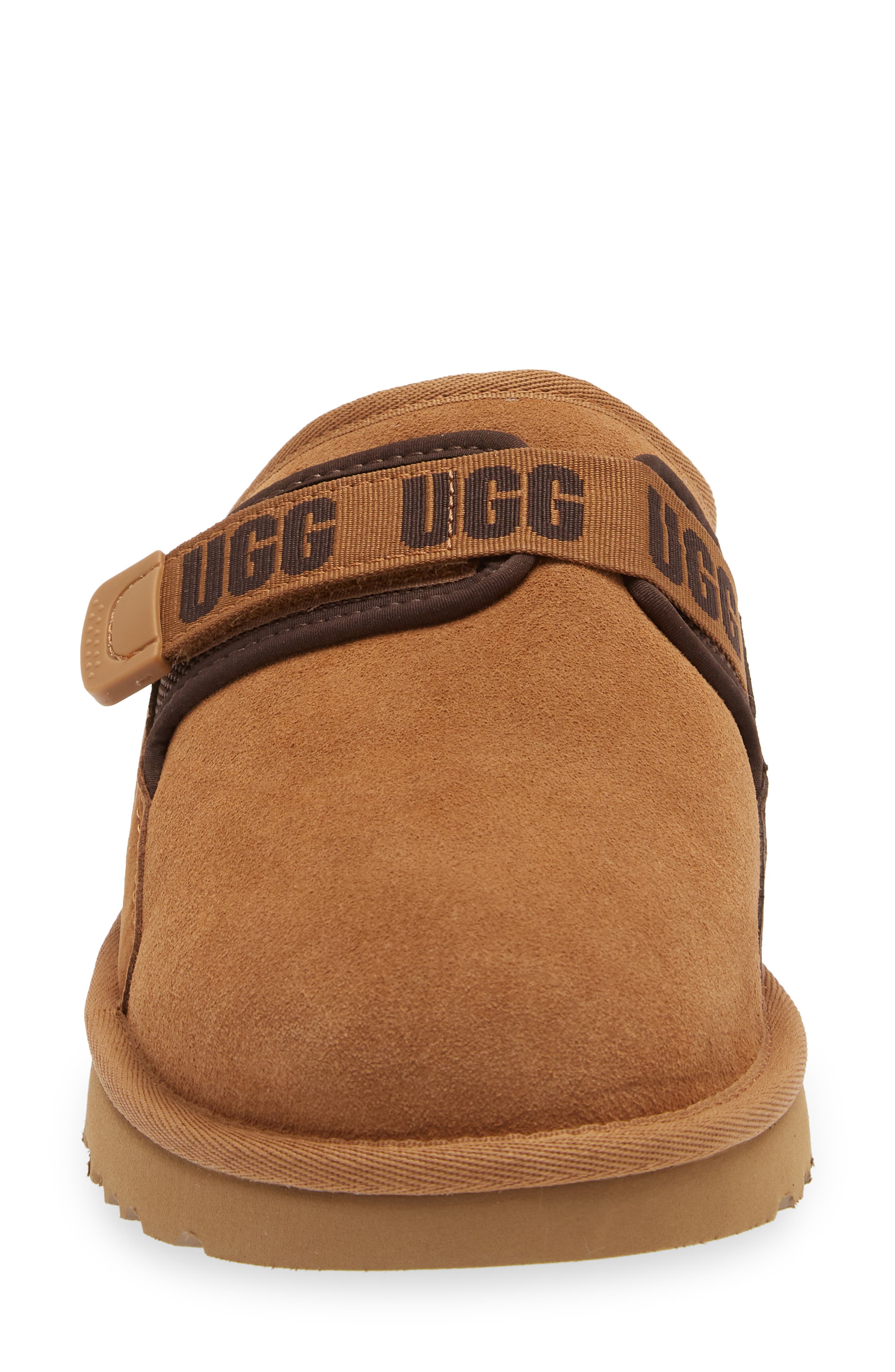 Dune Genuine Shearling Lined Slipper, Alternate, color, CHESTNUT