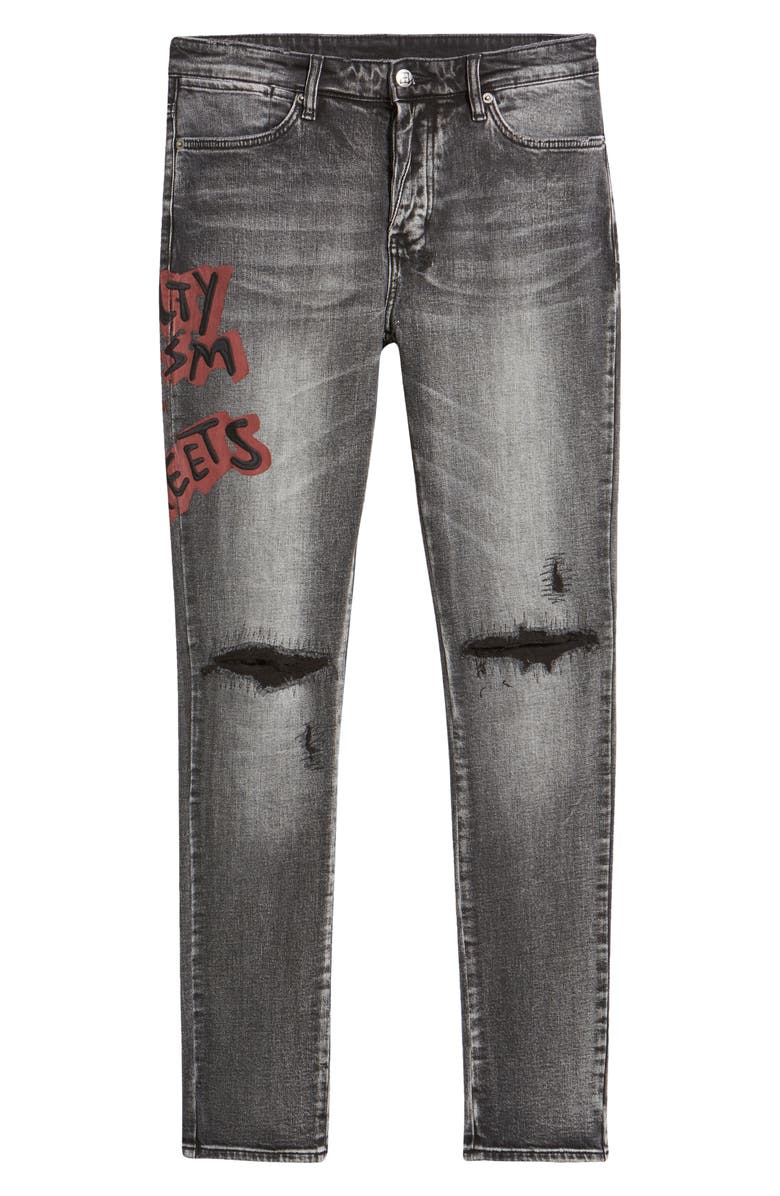 Ksubi Van Winkle Spray Rip & Repair Skinny Fit Jeans, Alternate, color, 