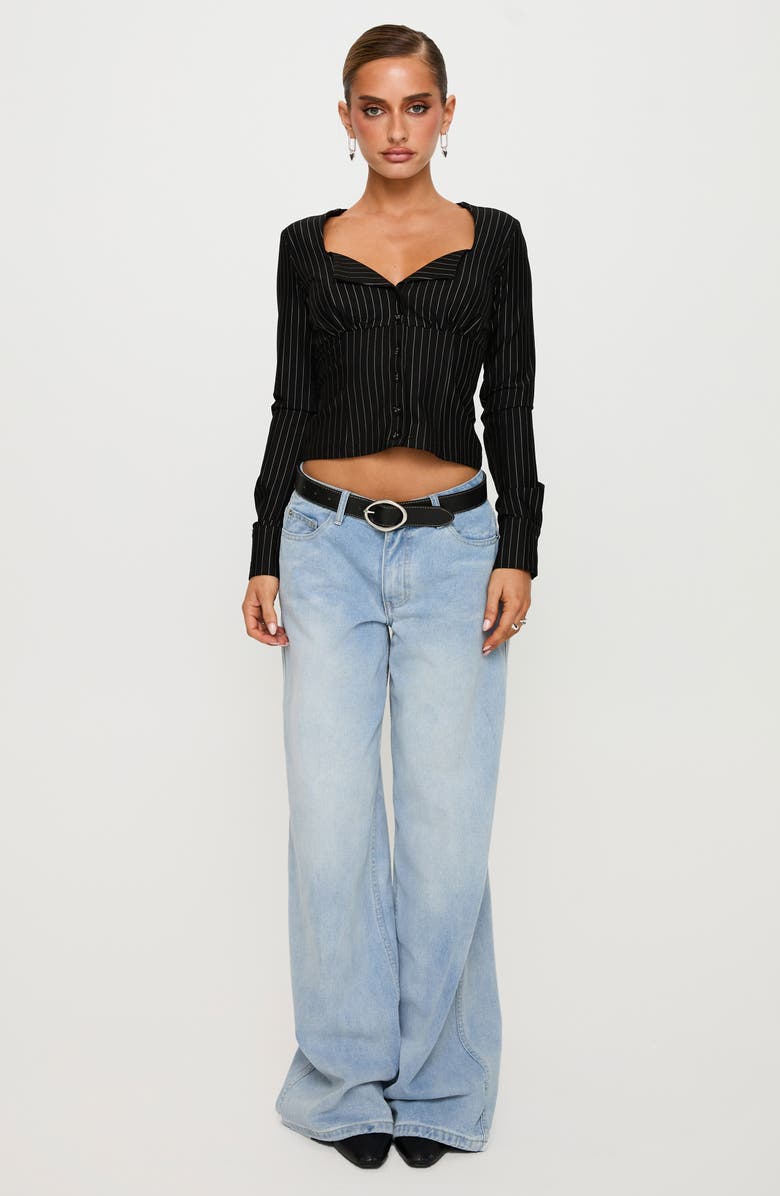 Princess Polly Set for Life Foldover Neck Crop Top, Alternate, color, 