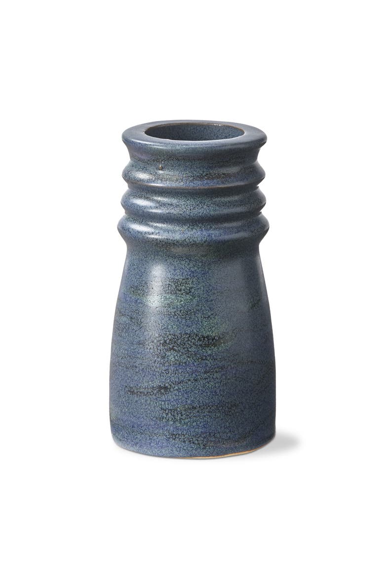 Azula Large Tealight Taper Holder Blue Ceramic Candle Decor, Main, color, Blue