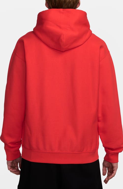 Nike Fleece Hoodie In Red