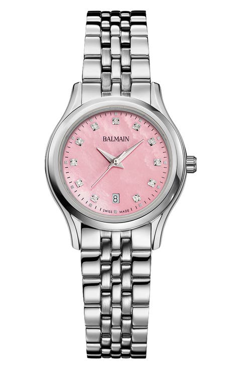 Beleganza Diamond & Mother-of-Pearl Bracelet Watch, 27.5mm