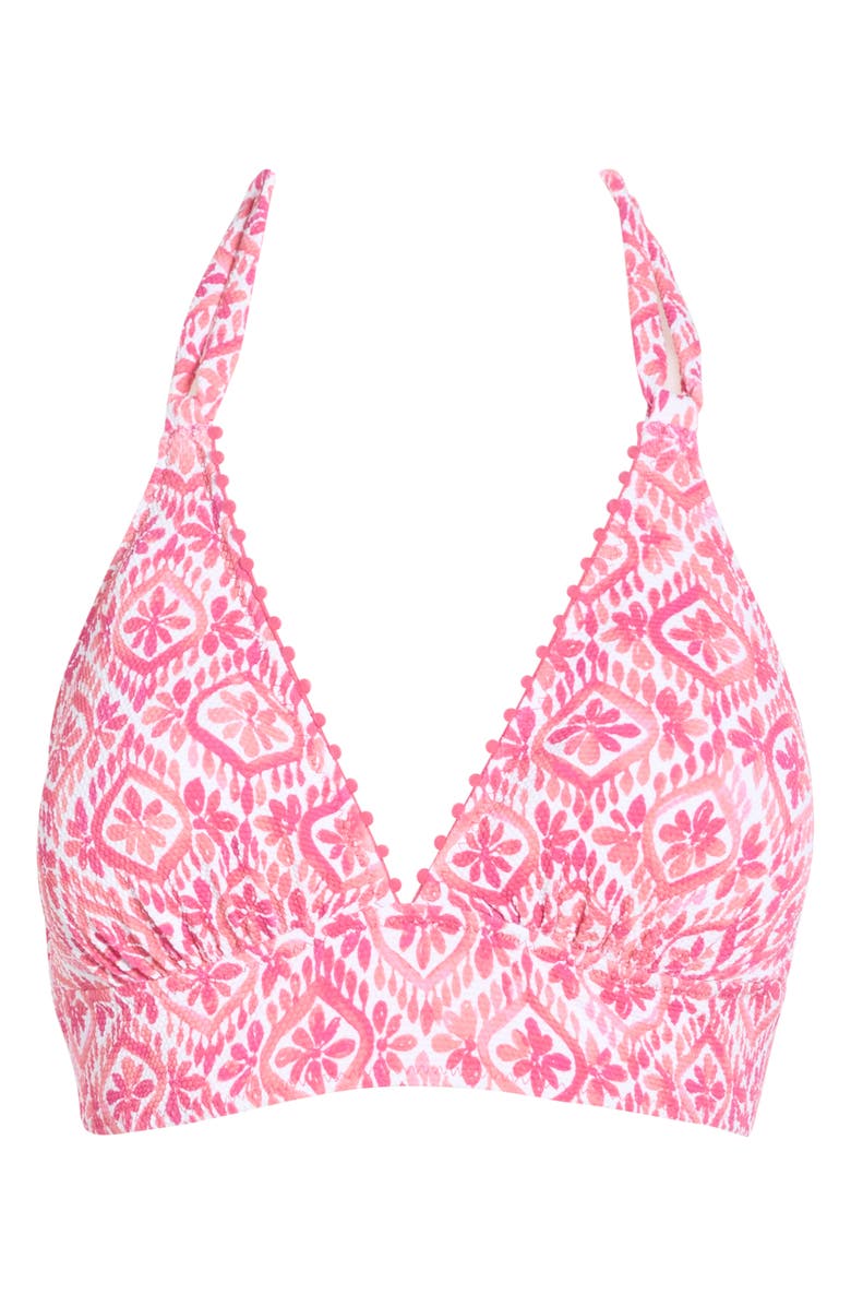 Tommy Bahama Island Cays Shell Beach Reversible Halter Bikini Top, Main, color, Passion Pink