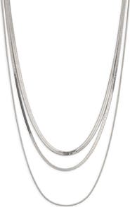 NORDSTROM RACK Multirow Snake Chain Necklace