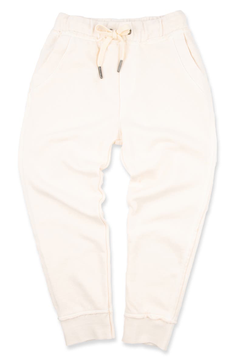 Miki Miette Kids' Ziggy Cotton Blend Joggers, Main, color, Cream