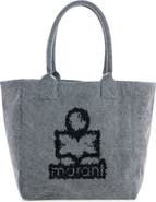 Isabel Marant Small Yenky Festive Snowy Logo Canvas Tote
