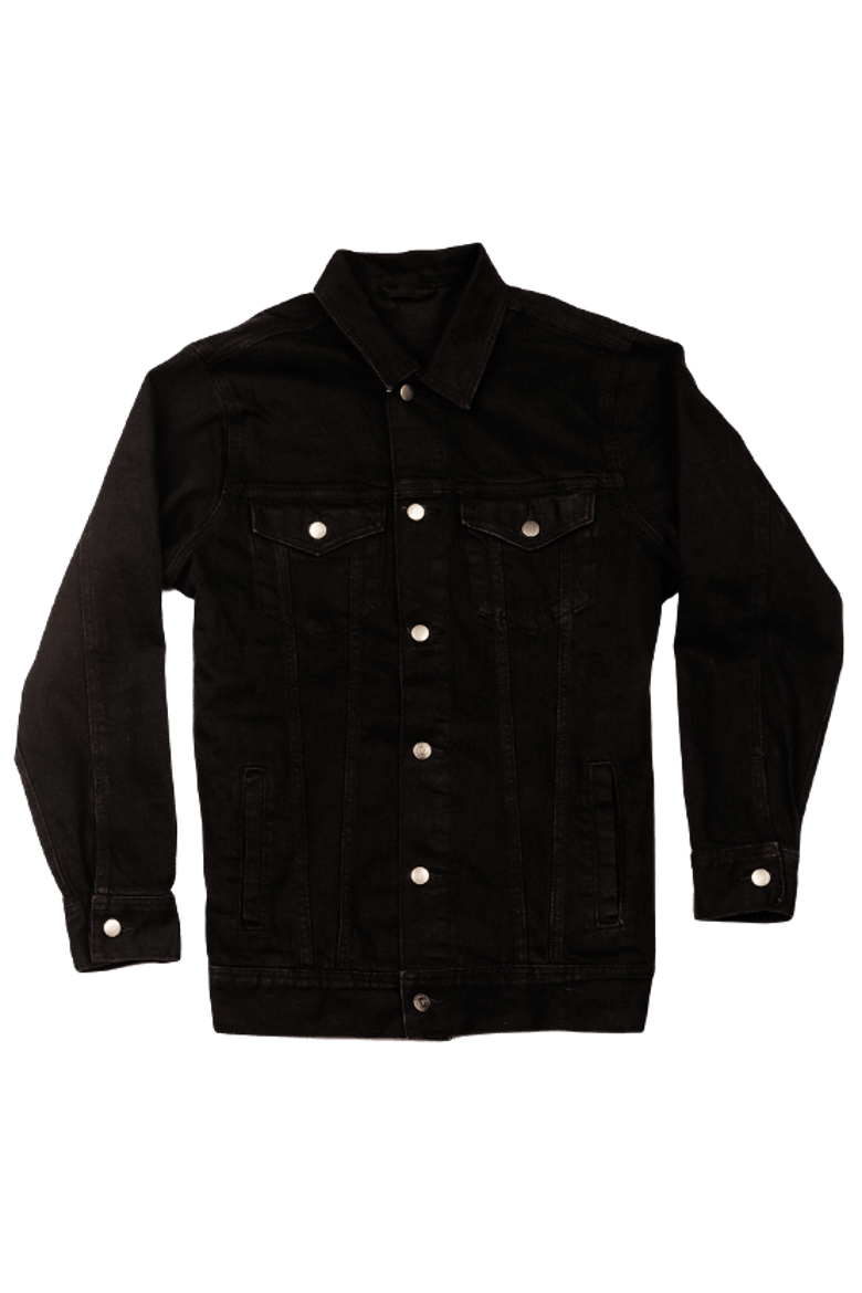 Black Denim Jacket, Main, color, Black