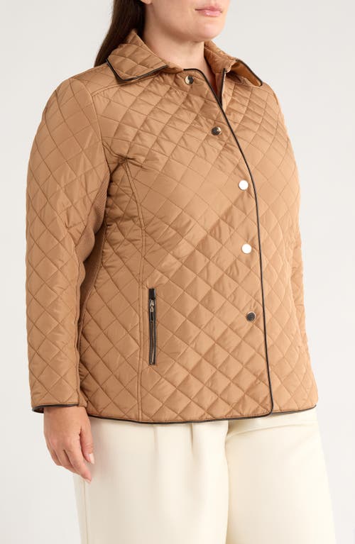 Jones New York Quilted Jacket In Brown