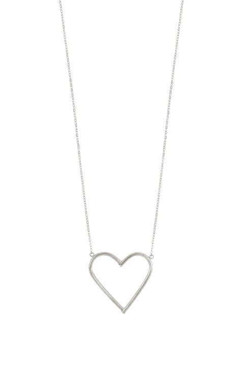 14K Gold Open Heart Pendant Necklace (Nordstrom Exclusive)