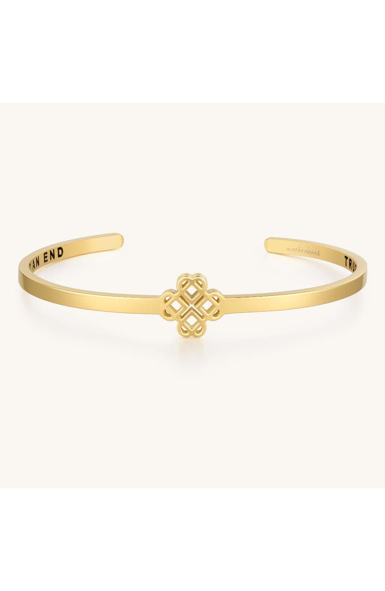 Mantra Kindred Cuff - A True Friendship Is A Journey Without An End, Main, color, Yellow Gold