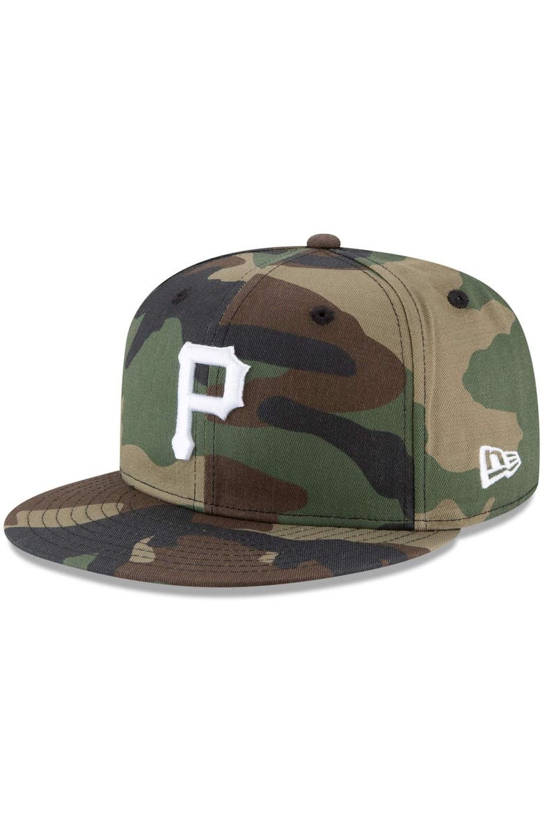 New Era Men's New Era Camo Pittsburgh Pirates Basic 9FIFTY Snapback Hat, Main, color,