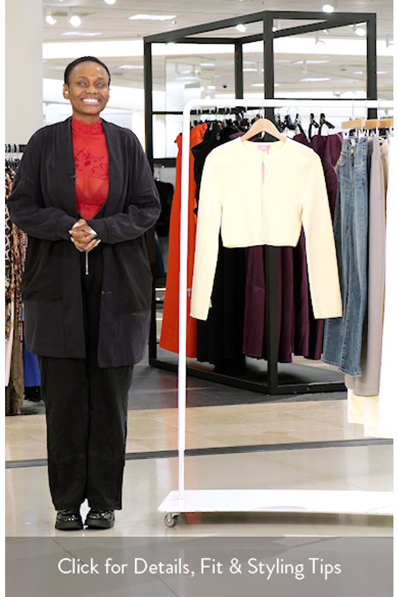 Jayne Split Front Knit Crop Cardigan video