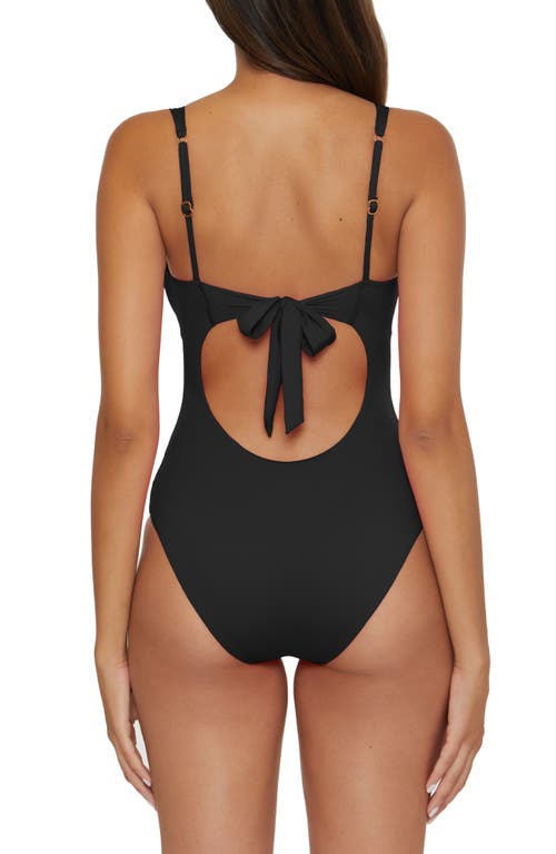 Shop Becca Color Code V-wire One-piece Swimsuit In Black