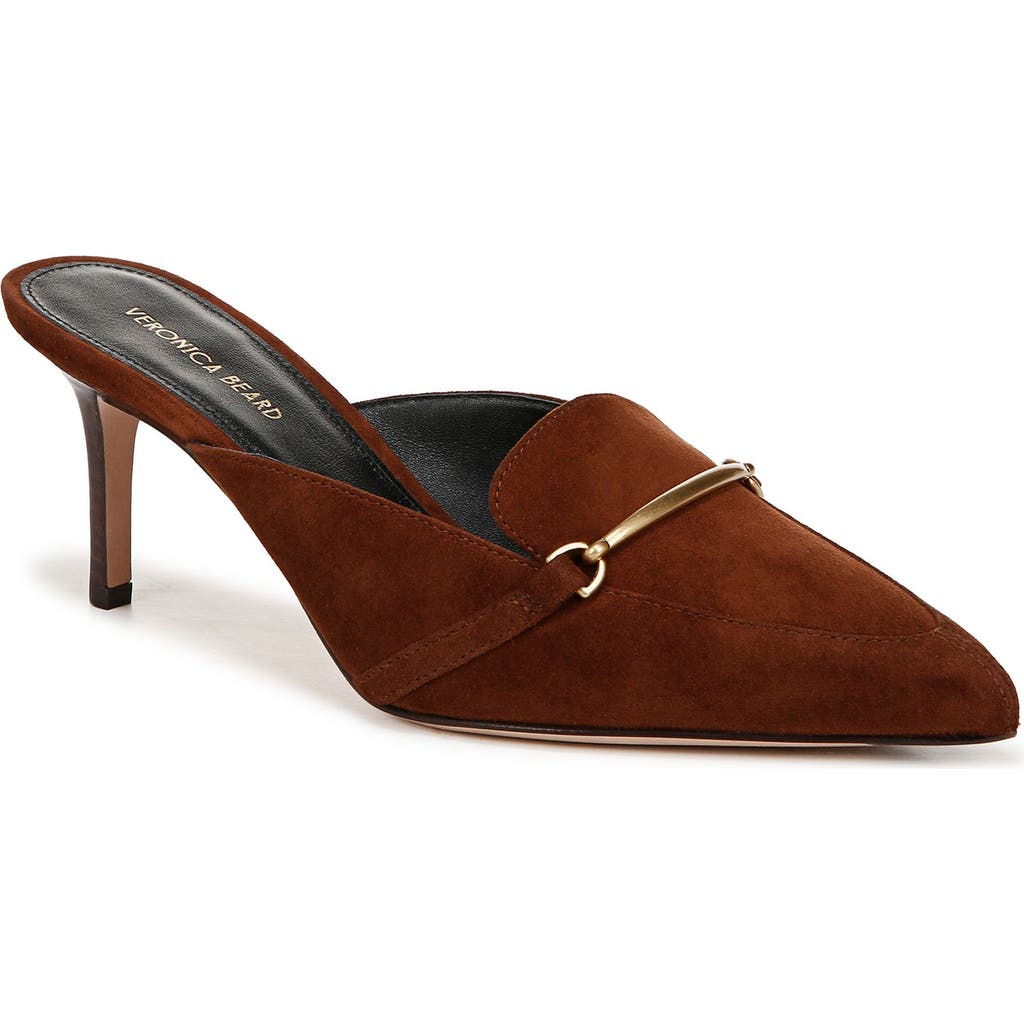 Veronica Beard Leslie Suede Mule In Cedar