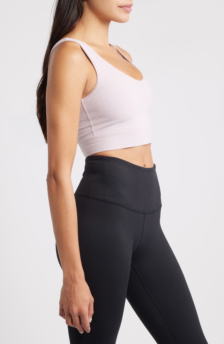 Beyond Yoga Space Dye Longline Sports Bra, Alternate, color, Blush Blooms Heather