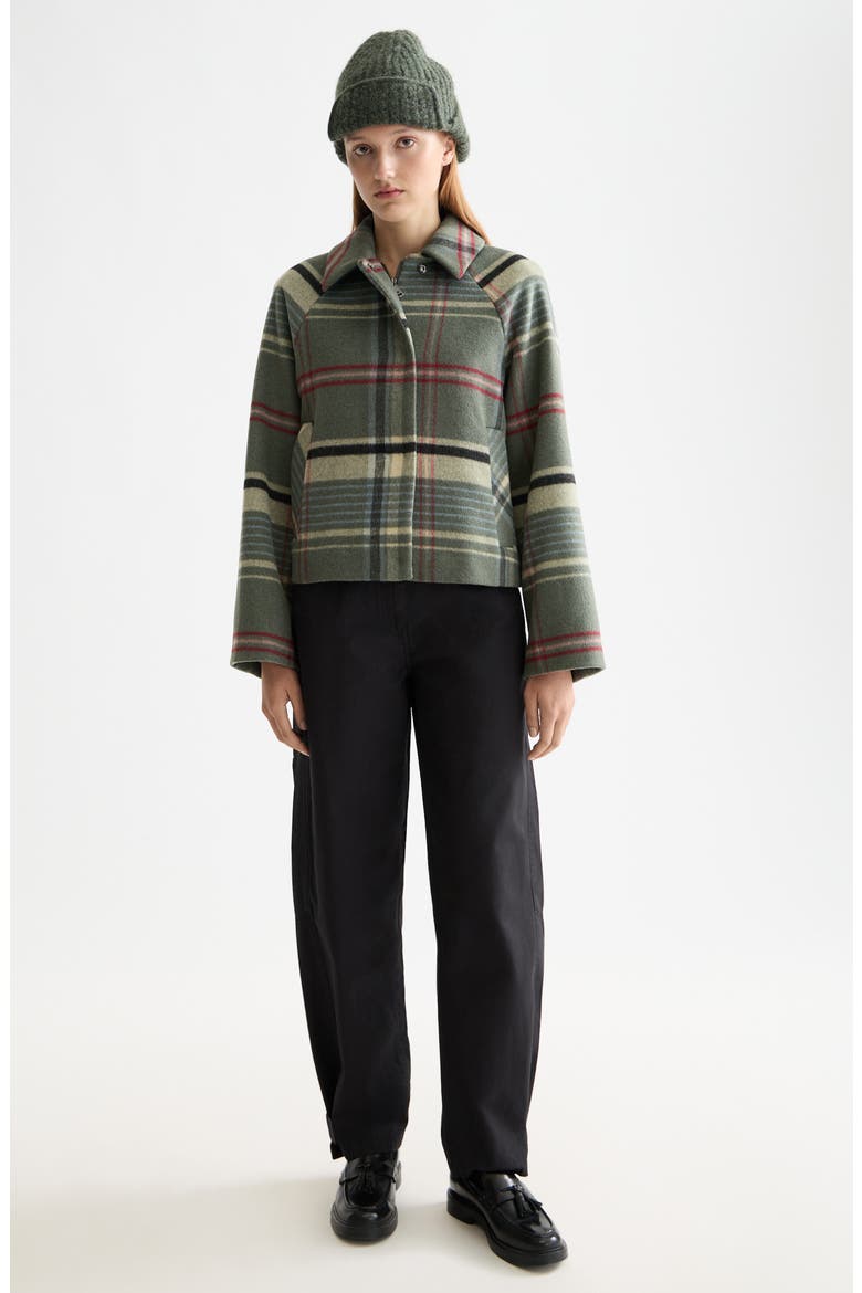 Boxy Shirt Jacket, Alternate, color, THYME CHECK
