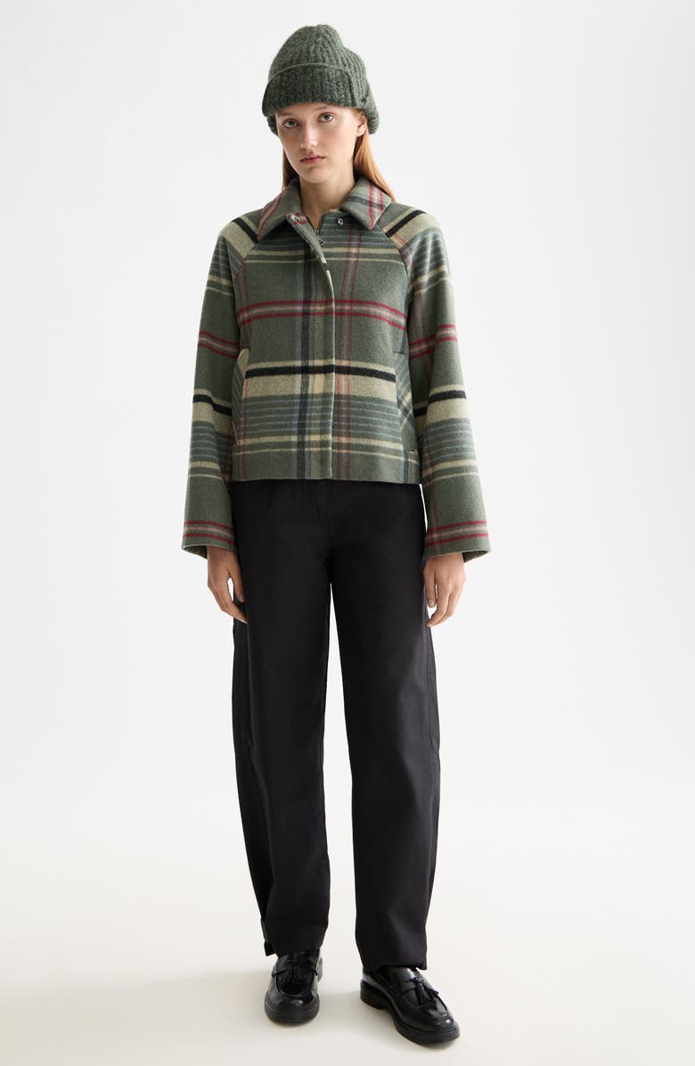 Scotch & Soda Boxy Shirt Jacket, Alternate, color, Thyme Check