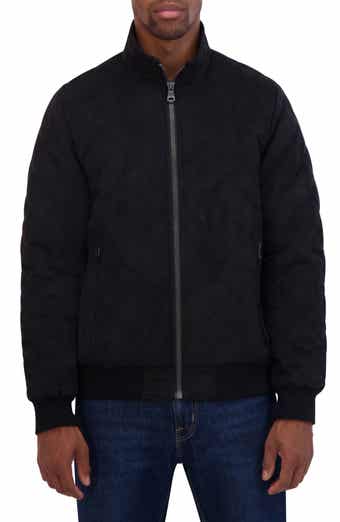 Nautica Water Resistant Quilted Faux Suede Jacket