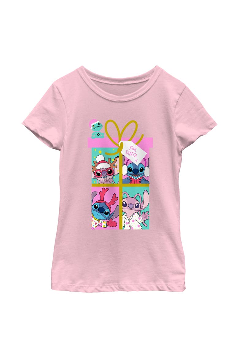Girls' Gift For Santa Graphic Tee, Main, color, Light Pink