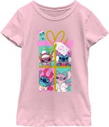 Lilo & Stitch Girls' Gift For Santa Graphic Tee