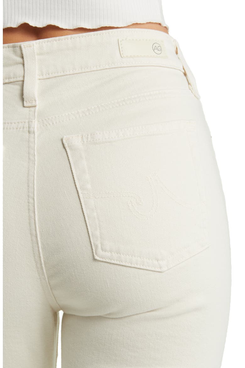 Mari High Waist Ankle Straight Leg Jeans, Alternate, color, WHITE CREAM