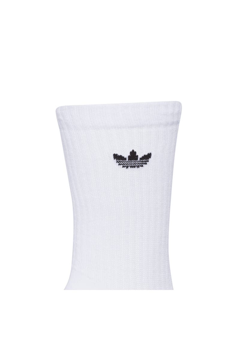 Assorted 3-Pack Trefoil Performance Crew Socks, Alternate, color, WHITE