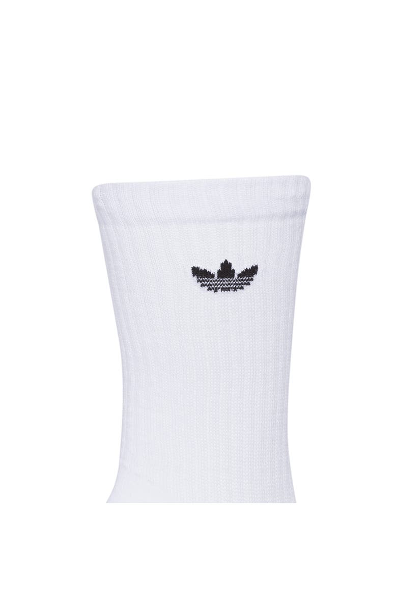 adidas Originals Trefoil 3-Pack Crew Socks, Alternate, color, White/ Black/ Wonder White